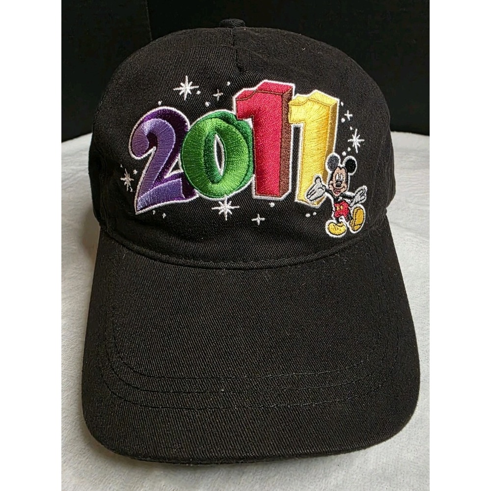 Disney Parks Mickey Mouse 2011 Walt Disney World Black‎ Baseball Hat Adult Cap